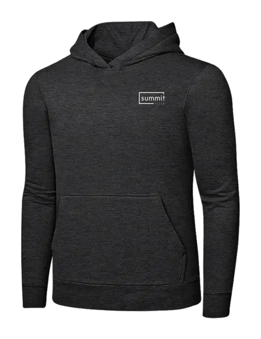 Dark Heather Grey 7.8 oz Ring Spun Hooded Sweatshirt w/Summit Title Logo
