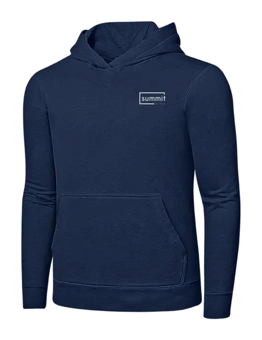 Navy 7.8 oz Ring Spun Hooded Sweatshirt w/Summit Title Logo