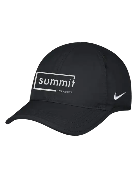 Nike Black Featherlight Cap w/Summit Title Group Logo