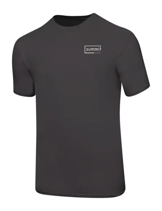 Ring Spun Charcoal 4.5 oz T-Shirt w/Summit Title Group Logo