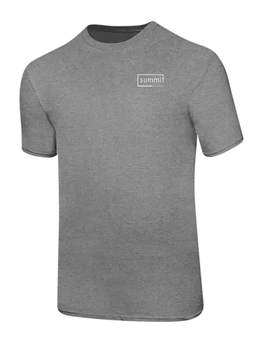Ring Spun Light Heather Grey 4.5 oz T-Shirt w/Summit Title Group Logo