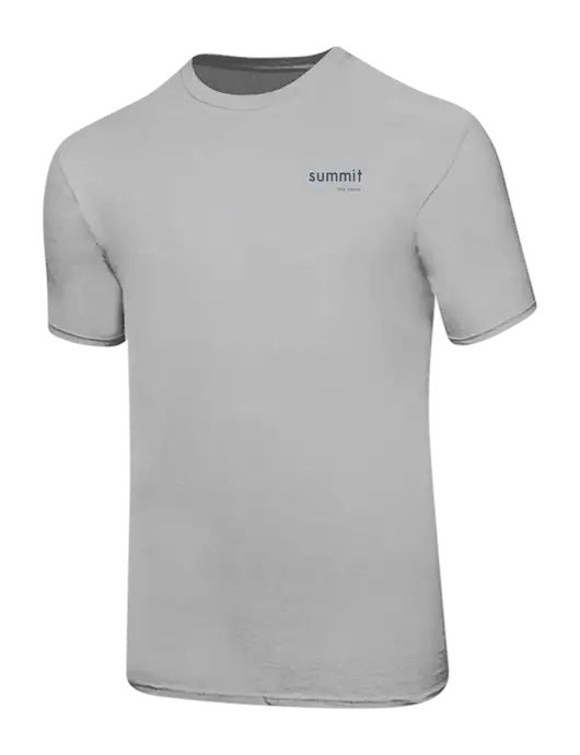 Ring Spun Silver 4.5 oz T-Shirt w/Summit Title Group Logo