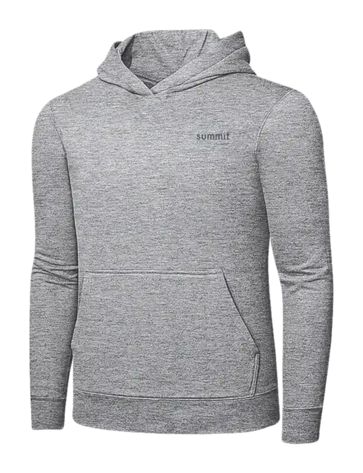 Light Grey Heather 7.8 oz Ring Spun Hooded Sweatshirt w/Summit Title Group Logo