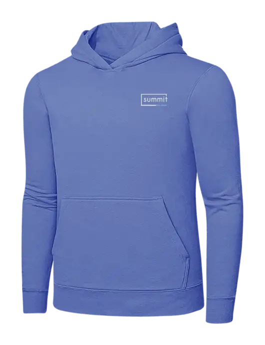 Carolina Blue 7.8 oz Ring Spun Hooded Sweatshirt w/Summit Title Group Logo