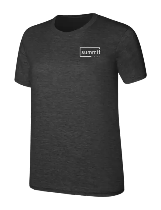 Womens Ring Spun Dark Heather Grey 4.5 oz T-Shirt w/Summit Title Logo