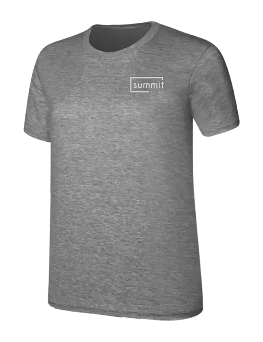 Womens Ring Spun Light Grey Heather 4.5 oz T-Shirt w/Summit Title Logo