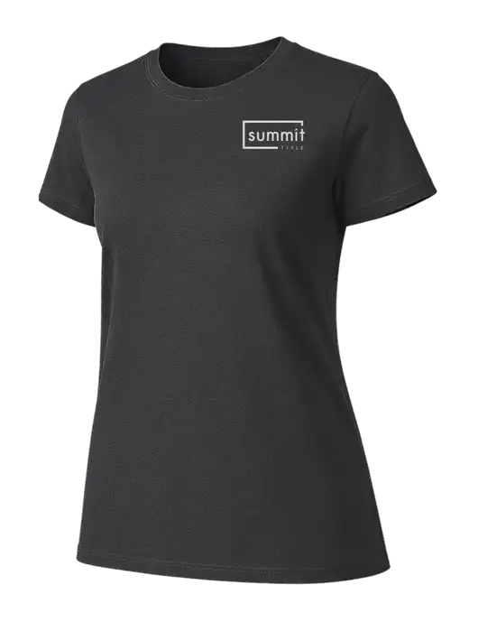 Womens Ring Spun Charcoal 4.5 oz T-Shirt w/Summit Title Logo