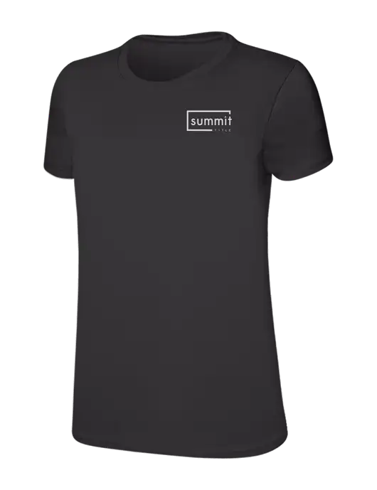 Womens Ring Spun Charcoal 4.5 oz T-Shirt w/Summit Title Logo