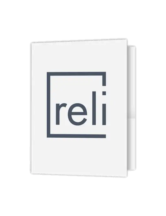 White Presentation Folder with Dual Pockets w/Reli Title Logo